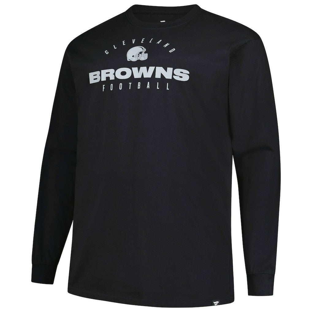 Big & Tall Coverage Scheme Long Sleeve T-Shirt - Cleveland Browns