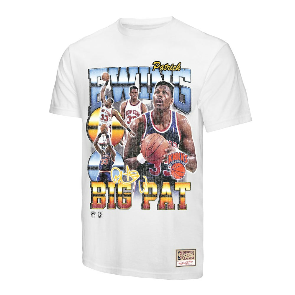 NBA Patrick Ewing New York Knicks Hardwood Classics Commemorative Player Collage T-Shirt