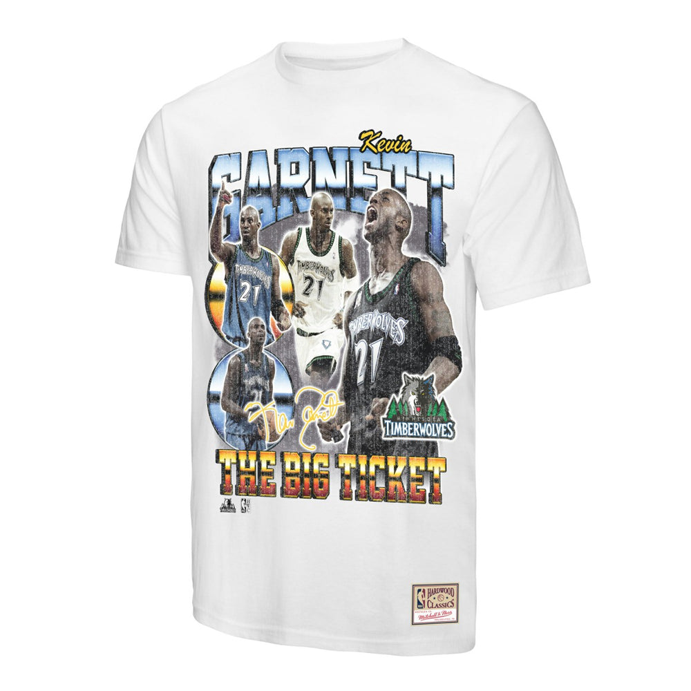 NBA Kevin Garnett Minnesota Timberwolves Hardwood Classics Commemorative Player Collage T-Shirt