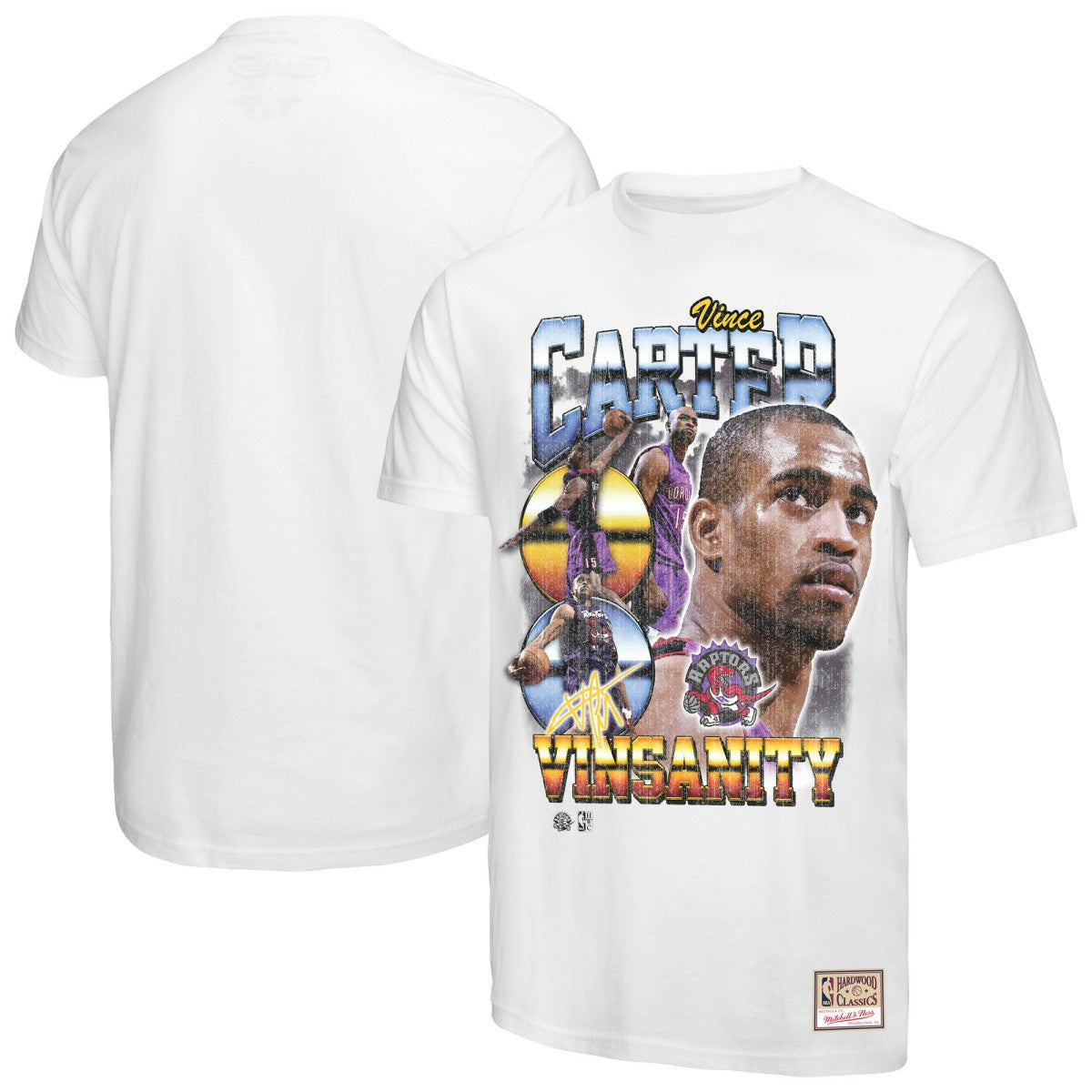 NBA Vince Carter Toronto Raptors Hardwood Classics Commemorative Player Collage T-Shirt