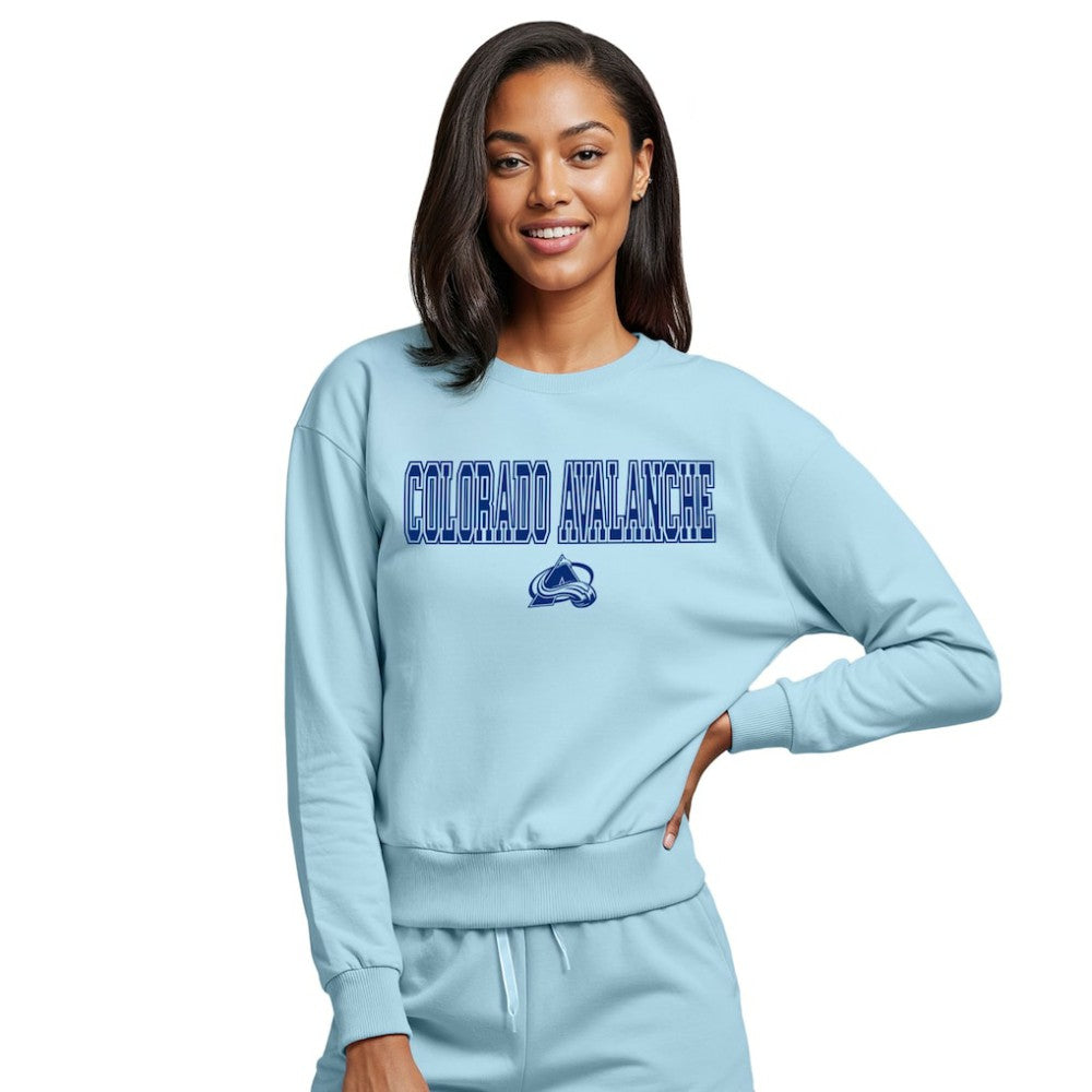NHL Light Blue Colorado Avalanche Concepts Sport Women's Tonal Pullover Sweatshirt