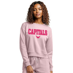 NHL Pink Washington Capitals Concepts Sport Women's Tonal Pullover Sweatshirt