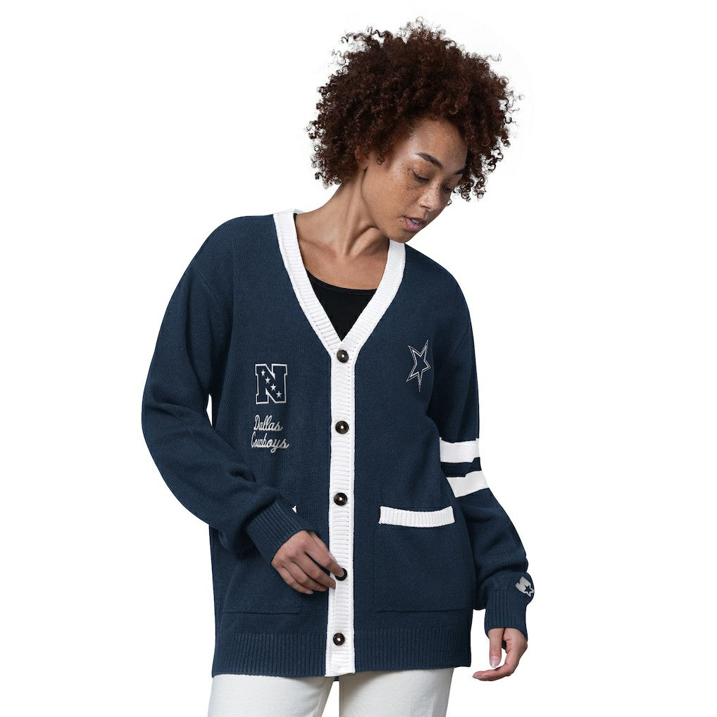 Starter Women's Back Shot Button-Up Cardigan - Dallas Cowboys