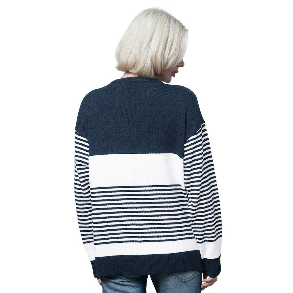 Starter Women's No Huddle Striped V-Neck Sweater - Dallas Cowboys