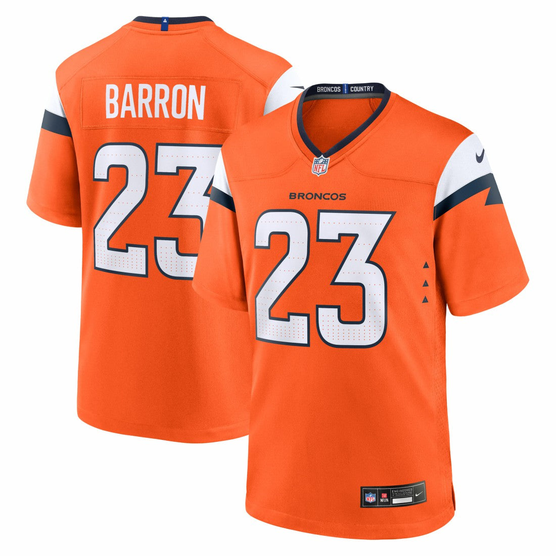 Jahdae Barron  2025 NFL Draft First Round Pick Game Jersey - Denver Broncos