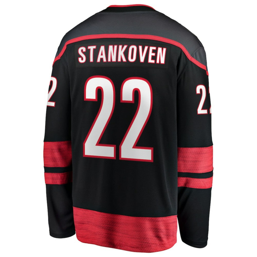 NHL Black Logan Stankoven Carolina Hurricanes Fanatics Home Breakaway Jersey