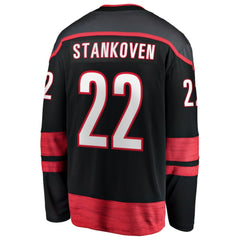 NHL Black Logan Stankoven Carolina Hurricanes Fanatics Home Breakaway Jersey