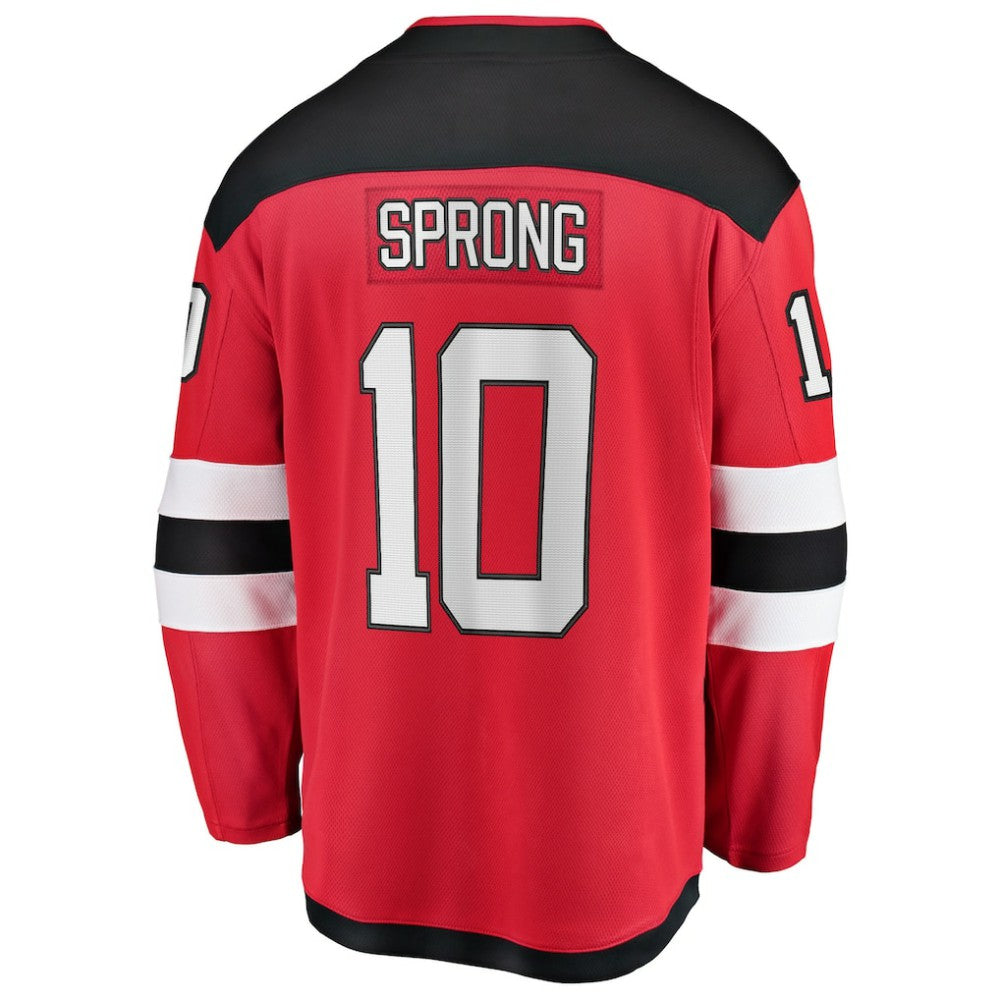 NHL Red Daniel Sprong New Jersey Devils Fanatics Home Breakaway Jersey
