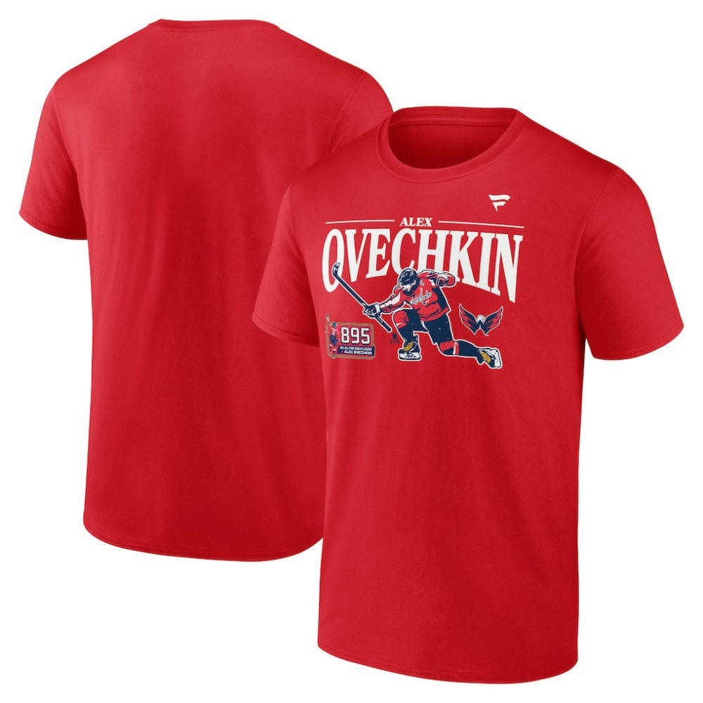 NHL Athletic Red Alexander Ovechkin Washington Capitals Fanatics NHL All-Time Leading Goal Scorer GR8 Celebration T-Shirt