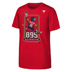 NHL Red Alexander Ovechkin Washington Capitals Youth NHL All-Time Leading Goal Scorer Locker Room T-Shirt