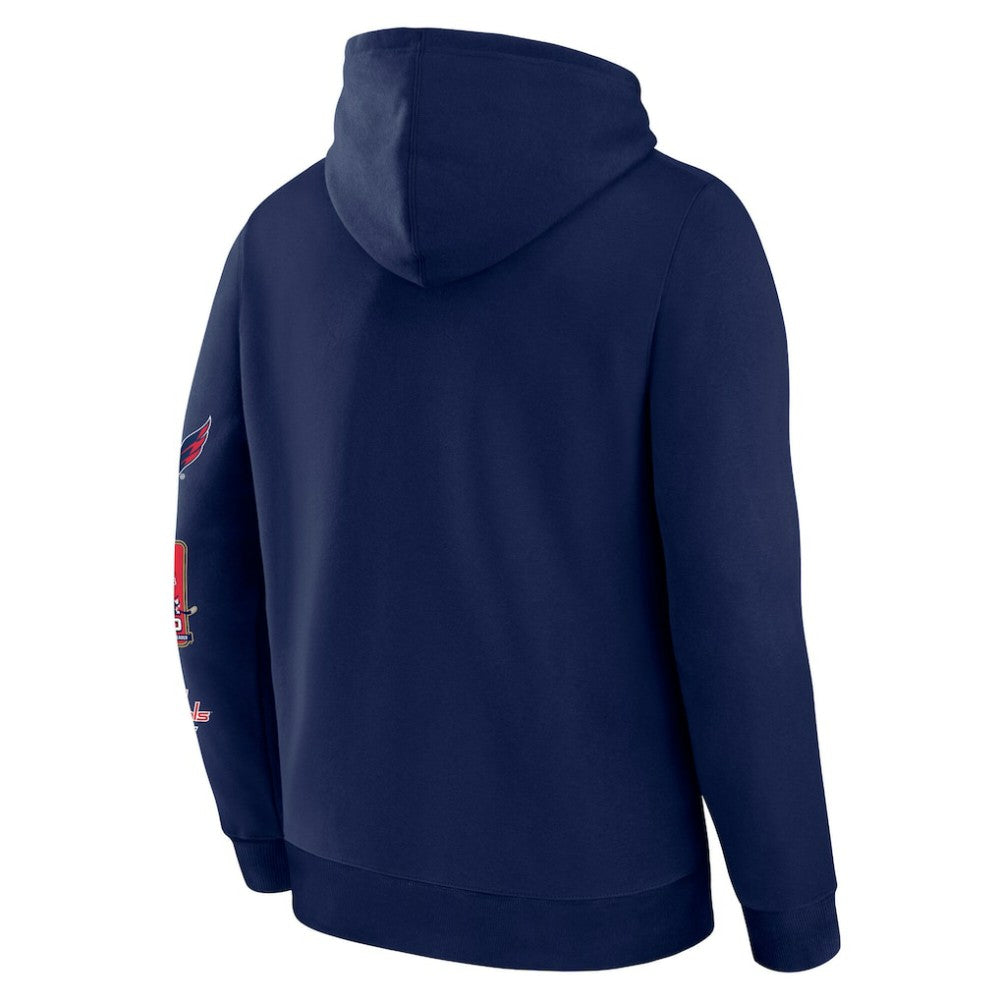 NHL Athletic Navy Alexander Ovechkin Washington Capitals Fanatics NHL All-Time Leading Goal Scorer Badges Pullover Hoodie