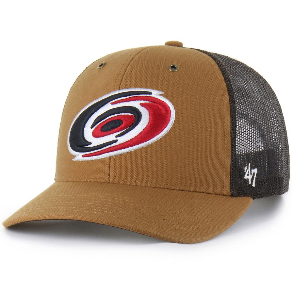 NHL Brown Carolina Hurricanes Carhartt x '47 Trucker Adjustable Hat
