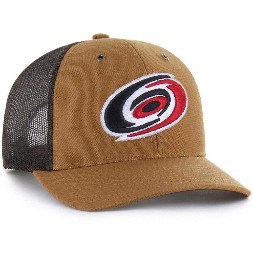 NHL Brown Carolina Hurricanes Carhartt x '47 Trucker Adjustable Hat