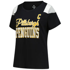 NHL Black Sidney Crosby Pittsburgh Penguins Fanatics Women's Plus Size Name & Number Scoop Neck T-Shirt