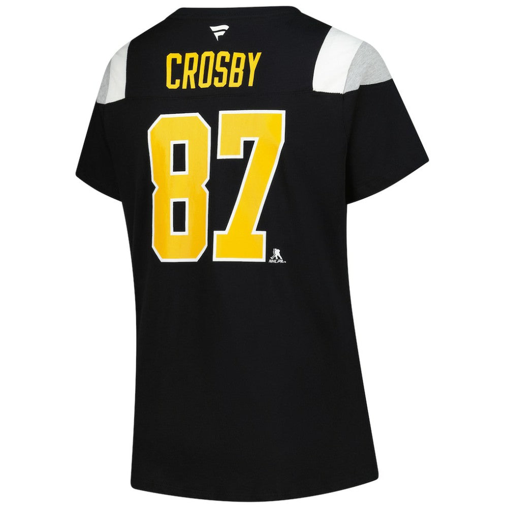 NHL Black Sidney Crosby Pittsburgh Penguins Fanatics Women's Plus Size Name & Number Scoop Neck T-Shirt