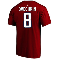 NHL Red Alexander Ovechkin Washington Capitals Fanatics Women's Plus Size Name & Number Scoop Neck T-Shirt