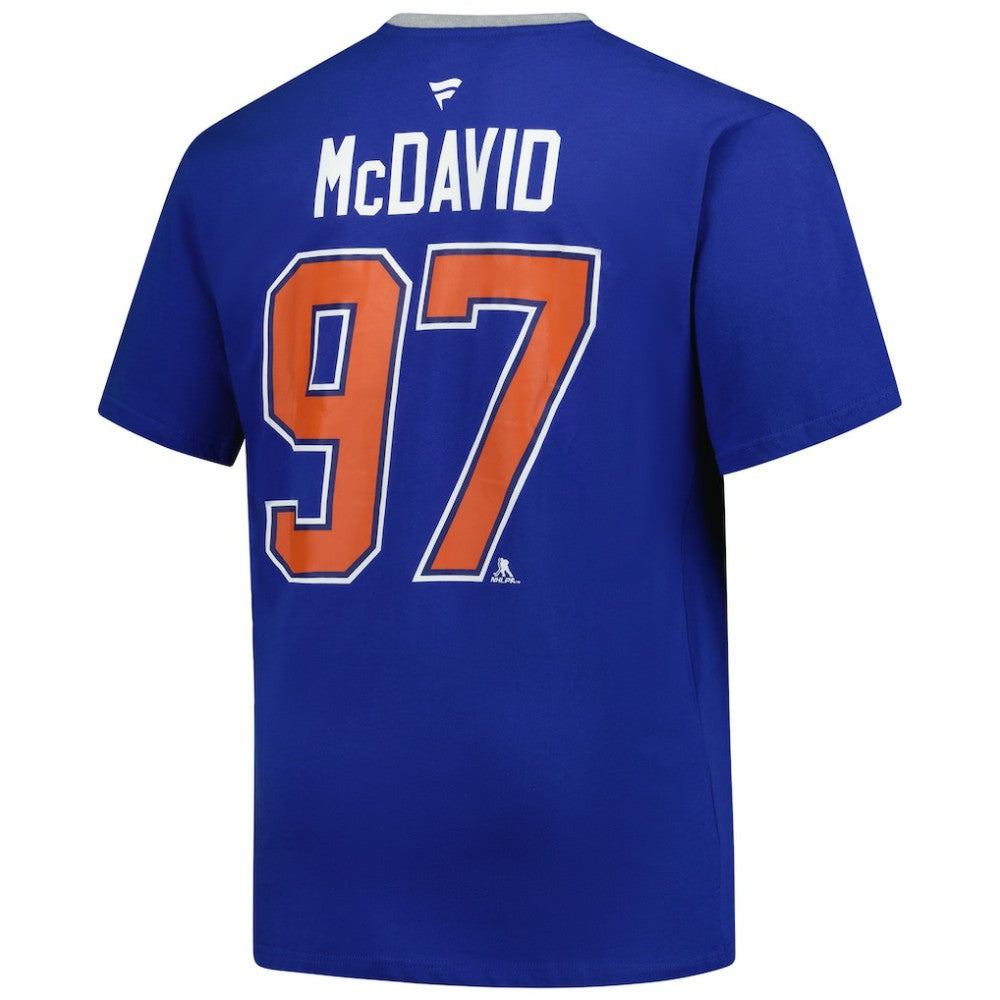 NHL Royal Connor McDavid Edmonton Oilers Profile Big & Tall Name & Number T-Shirt
