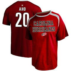NHL Red Sebastian Aho Carolina Hurricanes Profile Big & Tall Name & Number T-Shirt