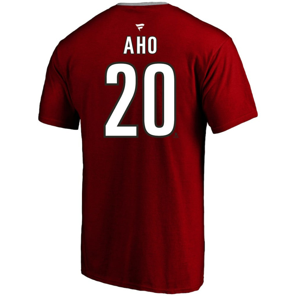 NHL Red Sebastian Aho Carolina Hurricanes Profile Big & Tall Name & Number T-Shirt