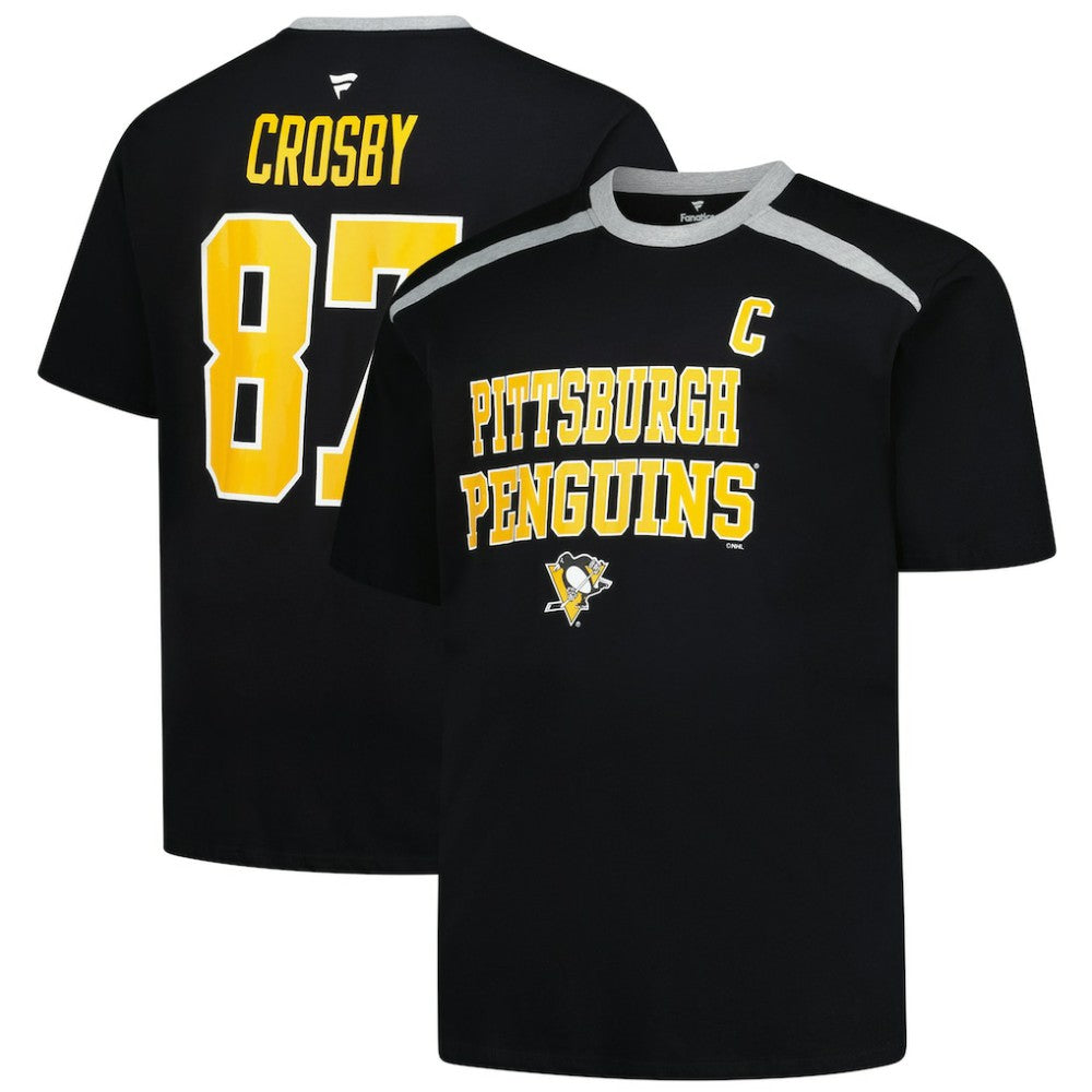 NHL Black Sidney Crosby Pittsburgh Penguins Profile Big & Tall Name & Number T-Shirt