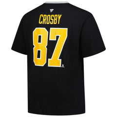 NHL Black Sidney Crosby Pittsburgh Penguins Profile Big & Tall Name & Number T-Shirt