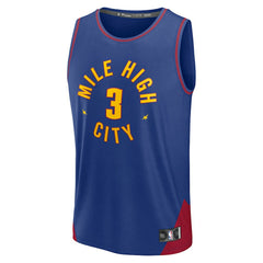 NBA Julian Strawther Denver Nuggets Fast Break Replica Player Jersey sale