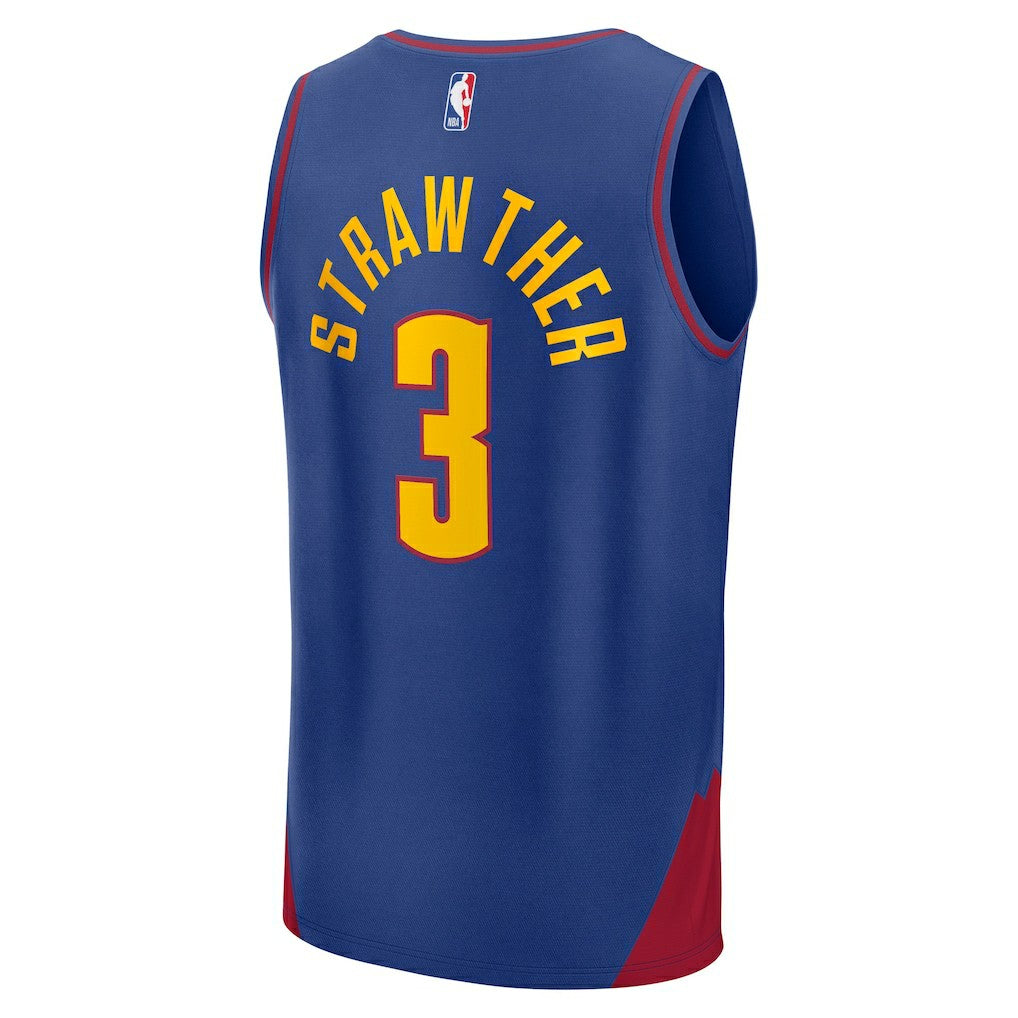 NBA Julian Strawther Denver Nuggets Fast Break Replica Player Jersey sale