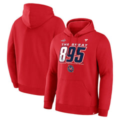NHL Athletic Red Alexander Ovechkin Washington Capitals Fanatics NHL All-Time Leading Goal Scorer The Great 895 Pullover Hoodie