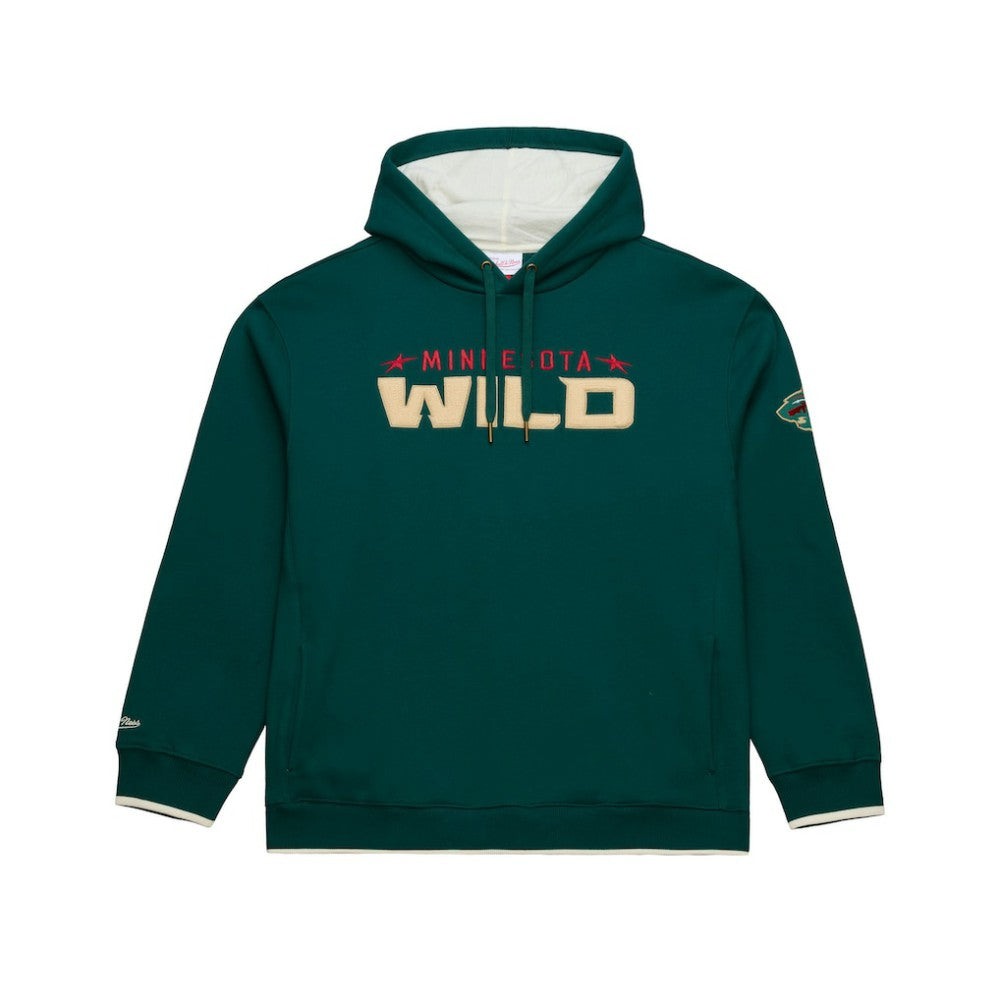 NHL Green Minnesota Wild Mitchell & Ness Team Legacy Hoodie