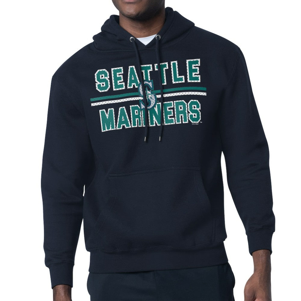 MLB Seattle Mariners Starter Team Mesh Print Graphic Pullover Hoodie