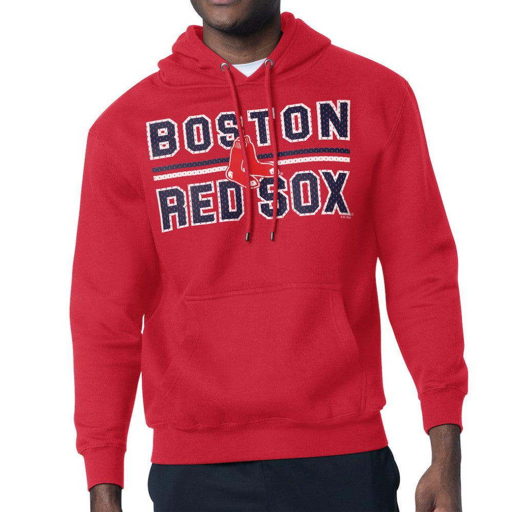 MLB Boston Red Sox Starter Team Mesh Print Graphic Pullover Hoodie