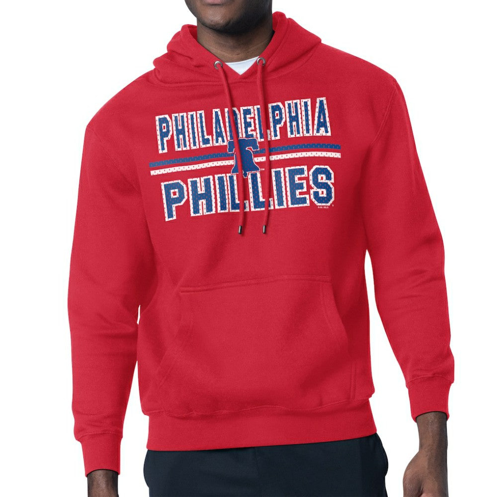 MLB Philadelphia Phillies Starter Team Mesh Print Graphic Pullover Hoodie