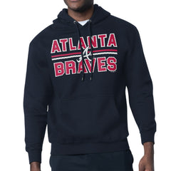 MLB Atlanta Braves Starter Team Mesh Print Graphic Pullover Hoodie
