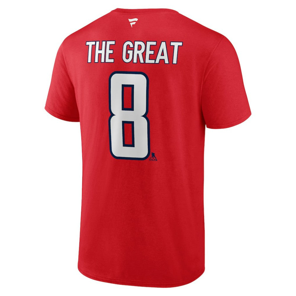 NHL Red Alexander Ovechkin Washington Capitals NHL All-Time Leading Goal Scorer Name & Number T-Shirt