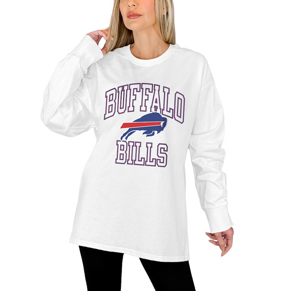 Gameday Couture Women's Mind Games Oversized Long Sleeve T-Shirt - Buffalo Bills