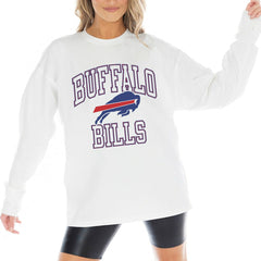 Gameday Couture Women's Mind Games Oversized Long Sleeve T-Shirt - Buffalo Bills