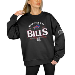 Gameday Couture Women's Oversized Players Only Black Label Pullover Sweatshirt - Buffalo Bills