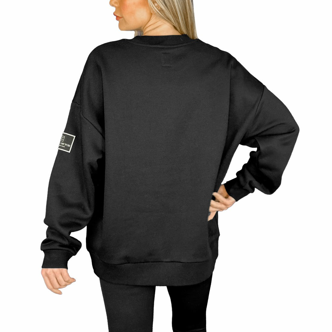 Gameday Couture Women's Oversized Players Only Black Label Pullover Sweatshirt - Denver Broncos