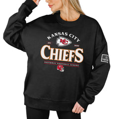Gameday Couture Women's Oversized Players Only Black Label Pullover Sweatshirt - Kansas City Chiefs