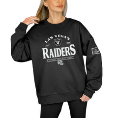 Gameday Couture Women's Oversized Players Only Black Label Pullover Sweatshirt - Las Vegas Raiders