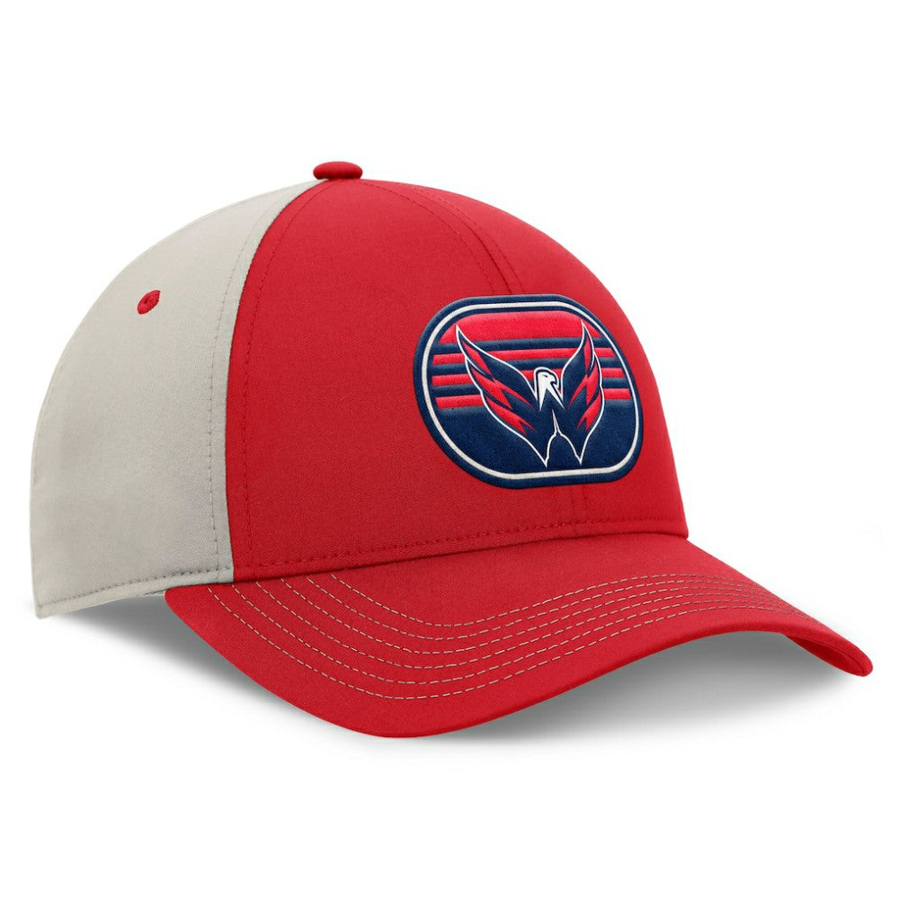 NHL Red/Gray Washington Capitals Fanatics 2025 Stanley Cup Playoffs Locker Room Trucker Adjustable Hat