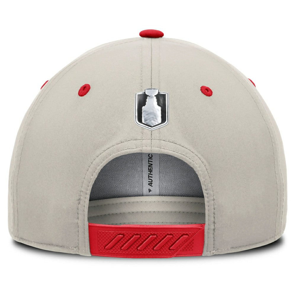 NHL Red/Gray Washington Capitals Fanatics 2025 Stanley Cup Playoffs Locker Room Trucker Adjustable Hat