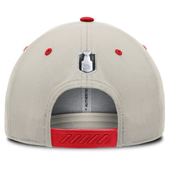 NHL Red/Gray Washington Capitals Fanatics 2025 Stanley Cup Playoffs Locker Room Trucker Adjustable Hat