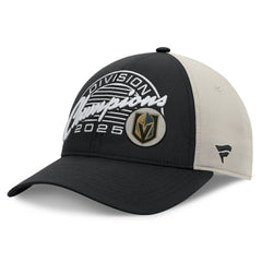 NHL Black Vegas Golden Knights Fanatics 2025 Pacific Division Champions Locker Room Adjustable Hat