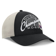 NHL Black/Gray Washington Capitals Fanatics 2025 Metropolitan Division Champions Locker Room Adjustable Hat