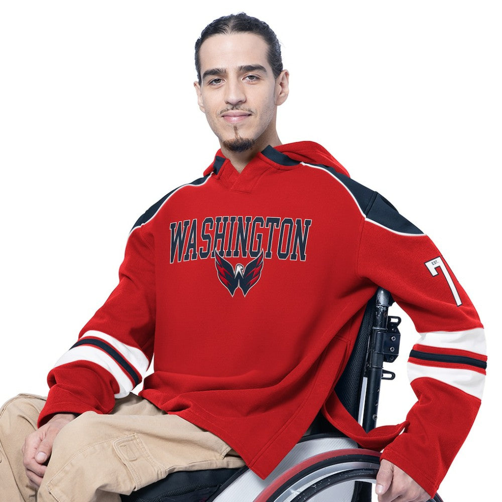 NHL Red Washington Capitals G-III Sports by Carl Banks Adaptive Wear Lord Stanley Hooded Long Sleeve Sweatshirt