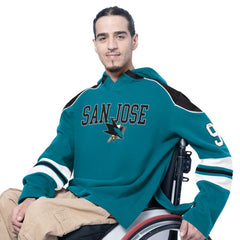 NHL Teal San Jose Sharks G-III Sports by Carl Banks Adaptive Wear Lord Stanley Hooded Long Sleeve Sweatshirt