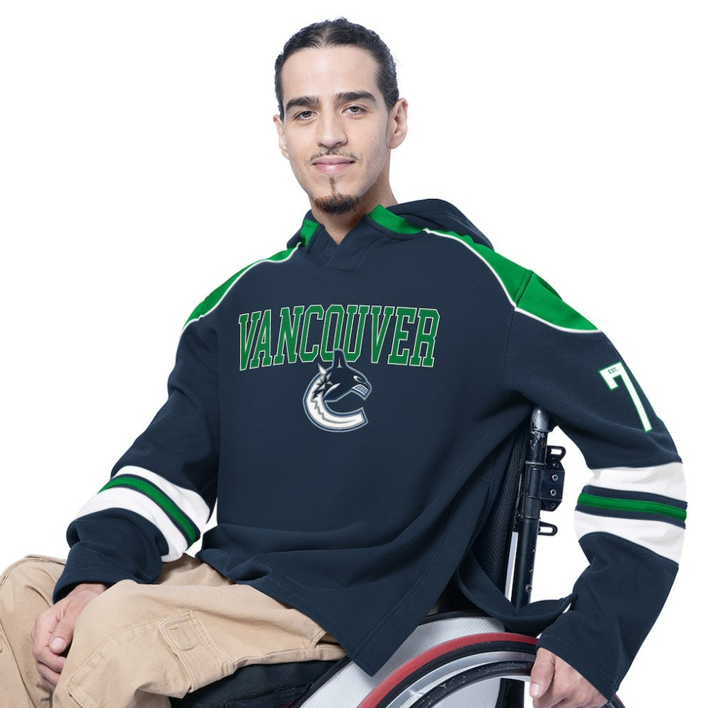 NHL Blue Vancouver Canucks G-III Sports by Carl Banks Adaptive Wear Lord Stanley Hooded Long Sleeve Sweatshirt
