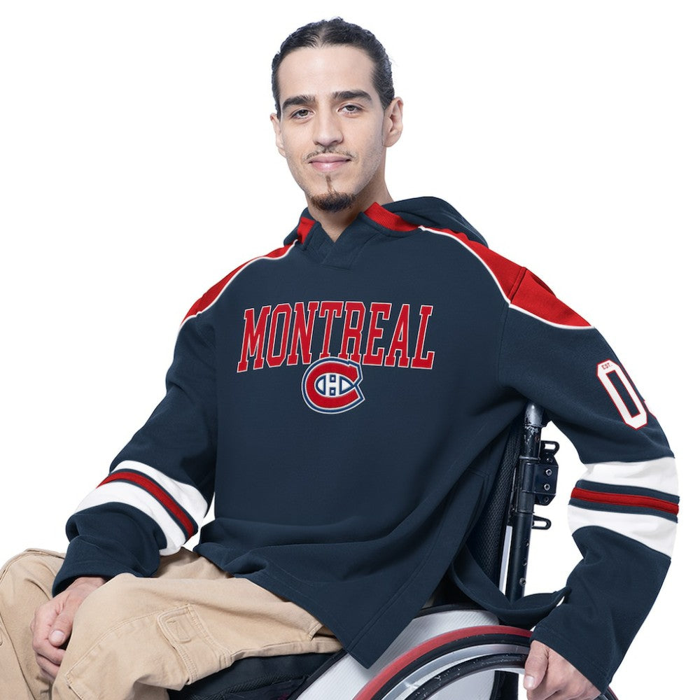 NHL Navy Montreal Canadiens G-III Sports by Carl Banks Adaptive Wear Lord Stanley Hooded Long Sleeve Sweatshirt