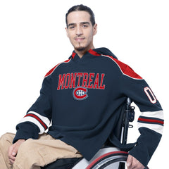 NHL Navy Montreal Canadiens G-III Sports by Carl Banks Adaptive Wear Lord Stanley Hooded Long Sleeve Sweatshirt